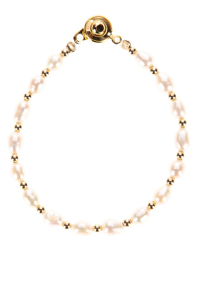 The Mini Gold Baroque Pearl Bracelet