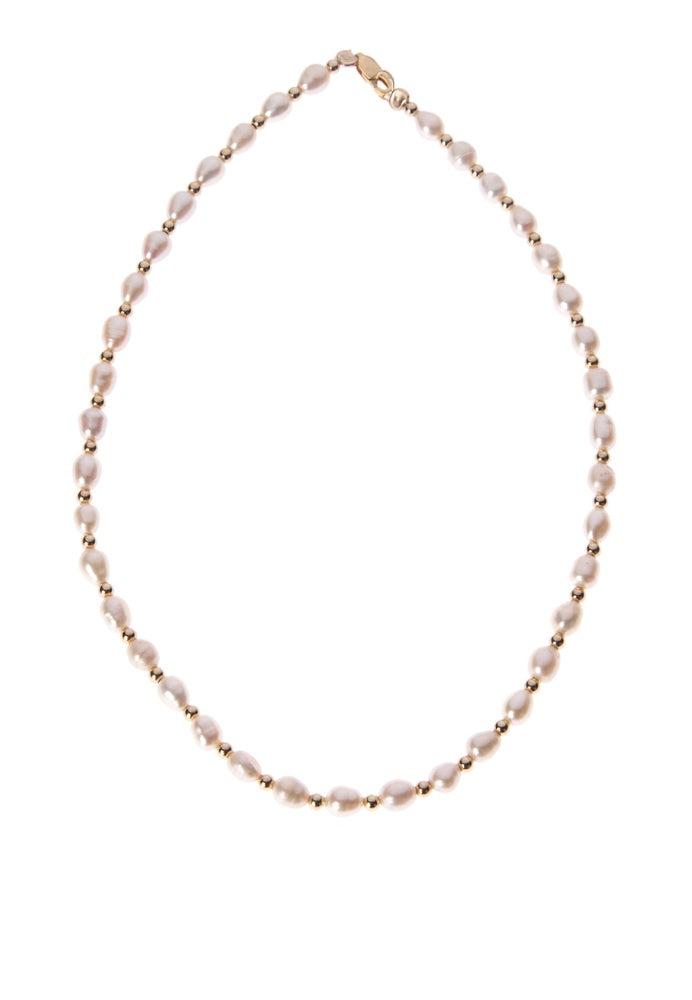 The Mini Gold Baroque Pearl Necklace